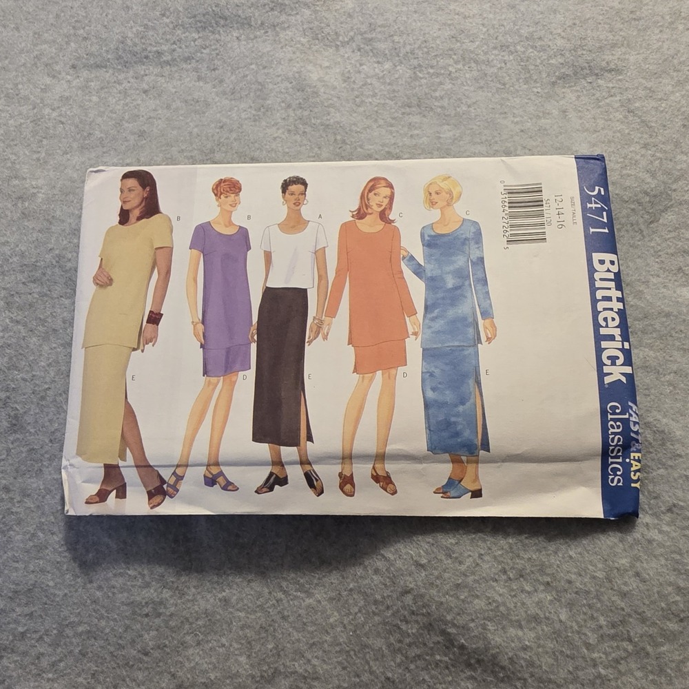 Butterick Classics 5471 Women's Dress Sewing Pattern Sz 12-14-16